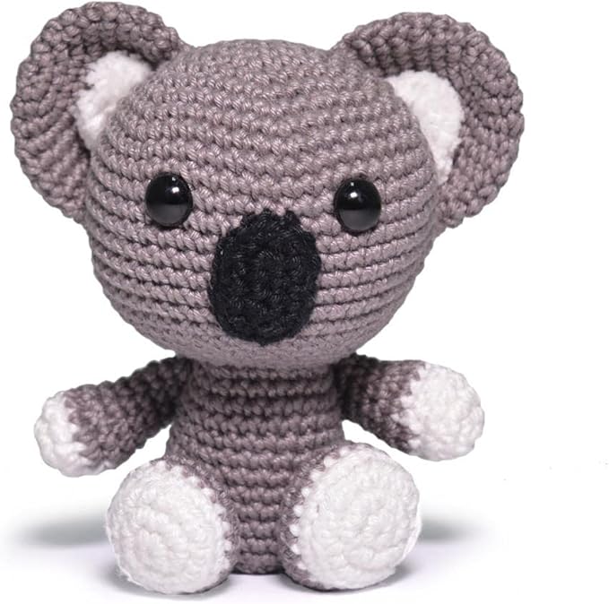 CIRCULO Amigurumi Kit - Safari Animal Crochet Kit for Beginners with Easy Instructions - All-Inclusive - Set with Premium Amigurumi Yarn - Koala