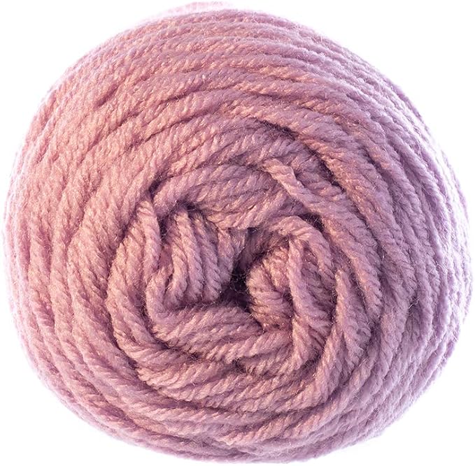 Craft County Size 4 (Medium) 100% Acrylic Fiber Yarn – Variety of Color and Pattern Options – Great for Crochet, Knitting, and Weaving (Pale Plum)