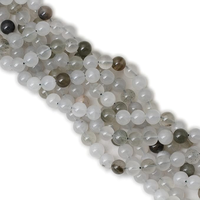 cheavian 35pcs 10mm natural light green ice quartzite crystal round loose beads for jewelry making 1 strand 15"