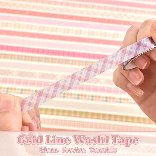 60 Rolls Cross line Theme Washi Tape Set, Writable Decorative Tapes for Scrapbooking, Junk Journal Supplies, Bullet Journaling, 0.39"x79" per Roll