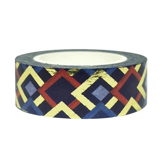 Wrapables Colorful Washi Masking Tape, Mystery Magic Diamonds