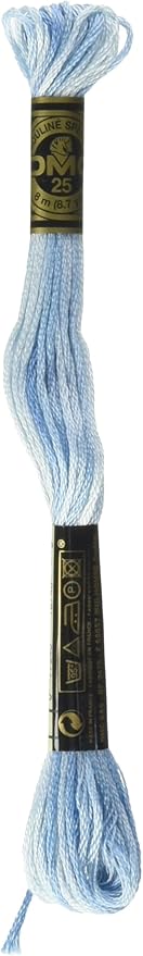 DMC 117-67 Six Stranded Cotton Embroidery Floss, Variegated Baby Blue, 8.7-Yard