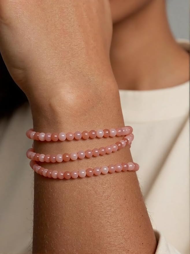 Stone Beads, 45pcs Sunstone, 8mm Round Loose Beads for Jewelry Making, Bracelets, with Bag, String & Card