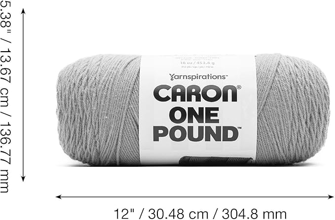 Caron One Pound Lace Yarn - 2 Pack of 454g/16oz - Acrylic - 4 Medium (Worsted) - 812 Yards - Knitting/Crochet