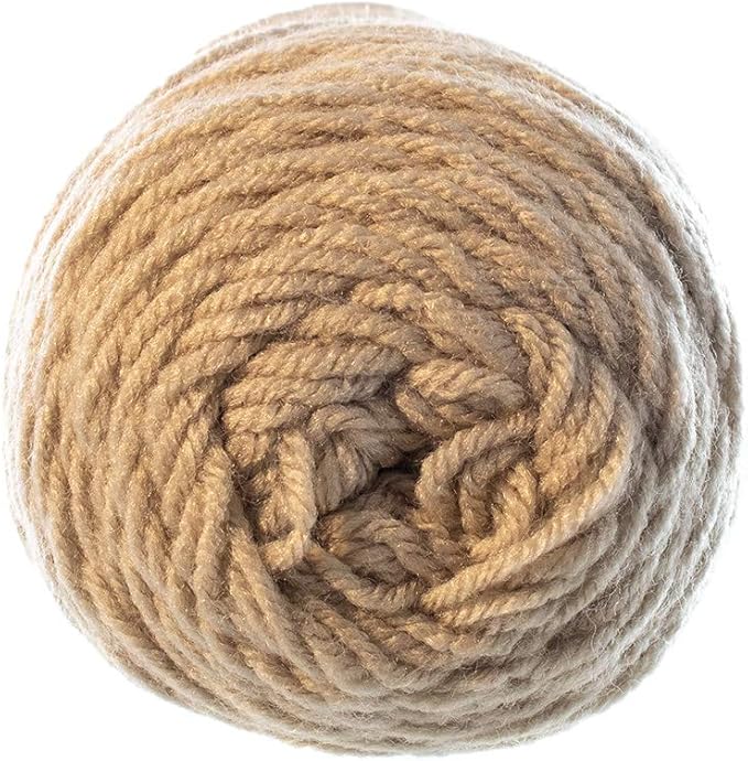 Craft County Size 4 (Medium) 100% Acrylic Fiber Yarn – Variety of Color and Pattern Options – Great for Crochet, Knitting, and Weaving (Oatmeal)
