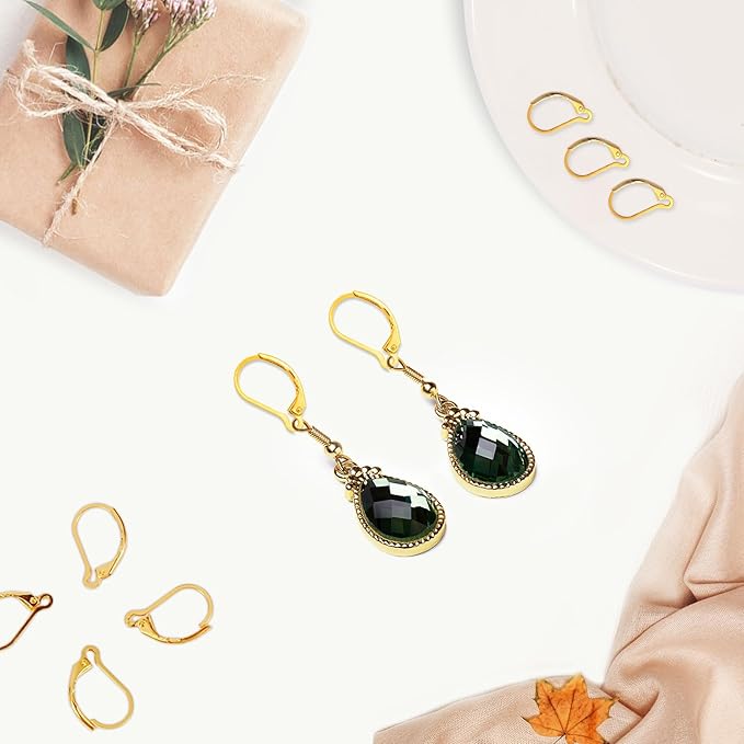 yaugkh 18k gold filled leverback french ear hooks hypoallergenic tarnish resistant dangle findings for jewelry making supplies