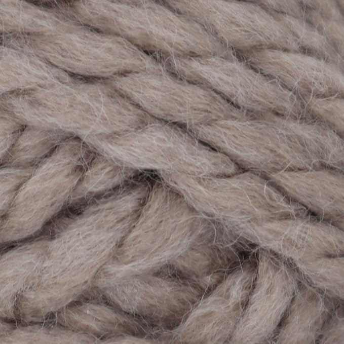 Estako Cozy Thick & Quick Yarn (4 Skeins Pack) 20% Wool 80% Acrylic Soft Super Bulky Weight #6 Knitting and Crocheting Yarn (4 x 3.52 Oz) / (4 x 65 Yrds) (57036-Mink)