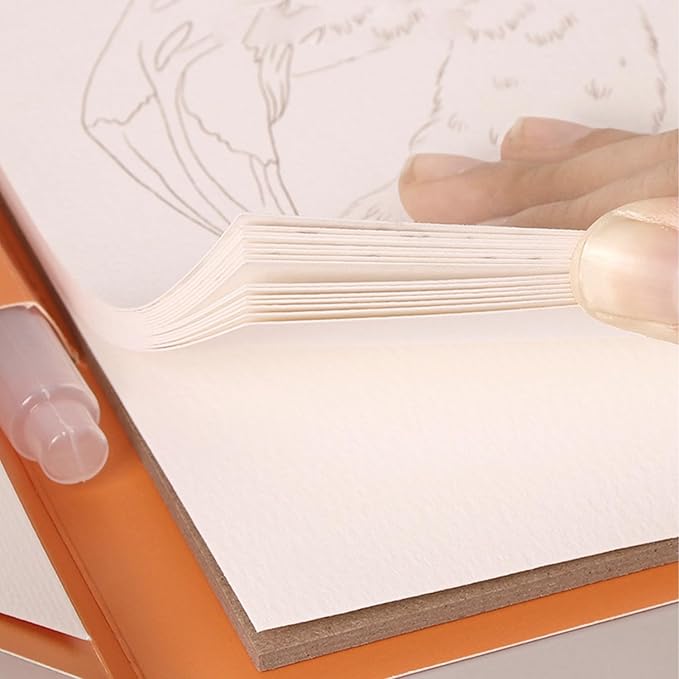 RGBMIX Watercolor Coloring Book for Adults Stress Relief Foldable Painting Pad with 24-Color Paint (Flower and Bird)