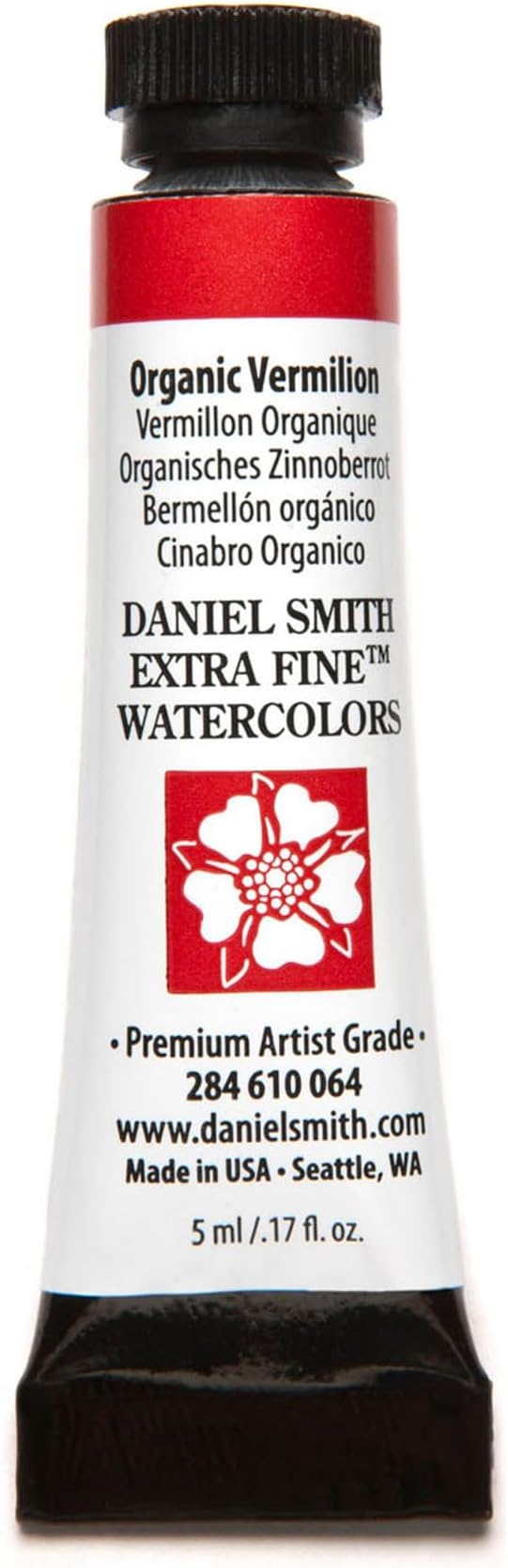 Daniel Smith Extra Fine Watercolor Paint, 5ml Tube, Organic Vermilion, 284610064