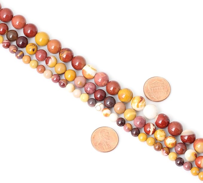 cheavian 60pcs 6mm natural moonkaite jasper gemstone round loose beads for jewelry making diy handmade 1 strand 15"
