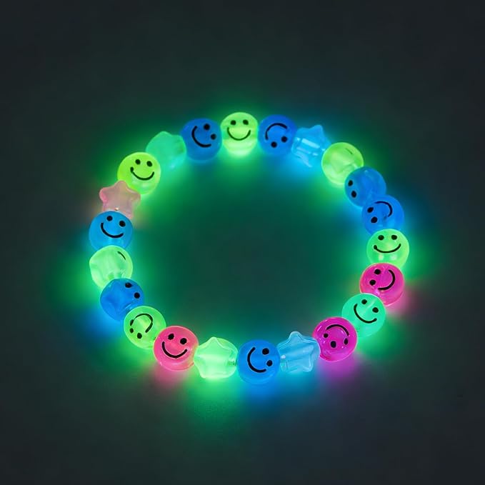 1000pcs Pony Beads, 15 Color Kandi Beads for Bracelets Making Kit, Hair Braids Crafts Jewelry Making Crafts Friendship Necklace Earrings DIY(Large Hole Luminous Mixed Color)