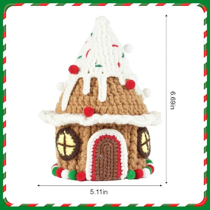 Crochet Set - Beginner Friendly Crochet Set with Step-by-Step Teaching Videos and Crochet Pattern Manuals (Christmas Snowy House)