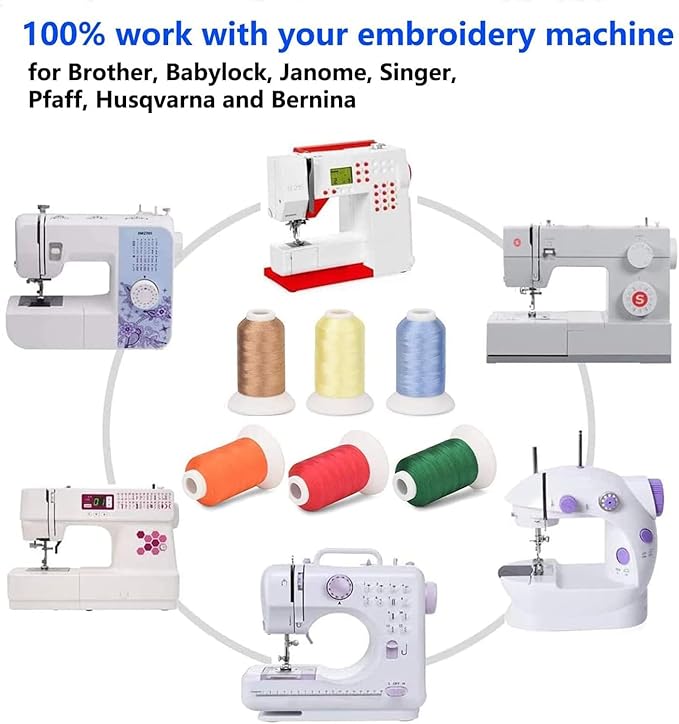 Simthread 15 Spools Gray Series Polyester Embroidery Thread Set, Each Spool 40WT and 1100YD for Embroidery Sewing Machine