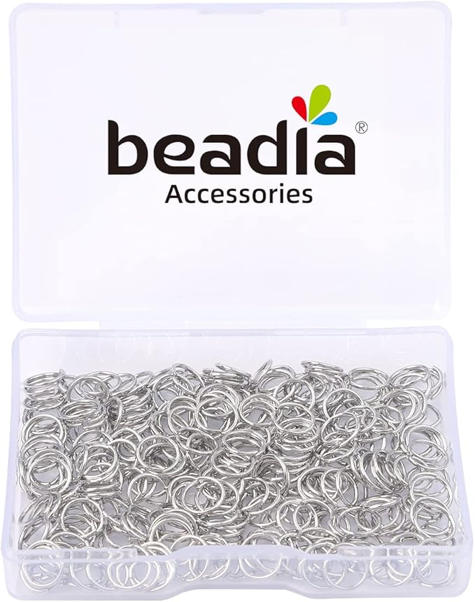 Platinum Plated Jump Rings Non Tarnish 7mm 300pcs for Jewelry Making Findings