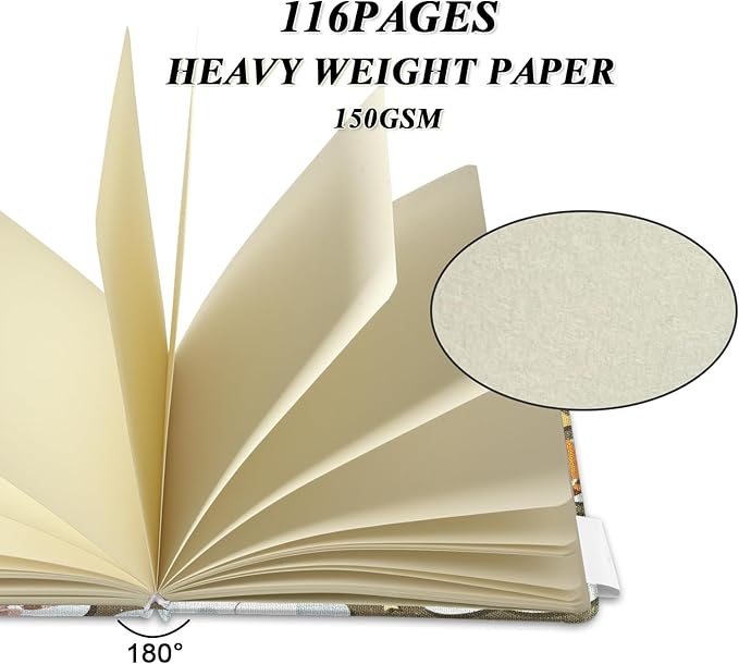 5" x 5" Hardcover Sketch Book,Small Mixed Media Sketch Pad,58 Sheets 150GSM Acid-Free Artist Drawing Paper,Travel Journal Blank Notebook for Adults Painting,Illustration,Art Supplies.Cloud Cat