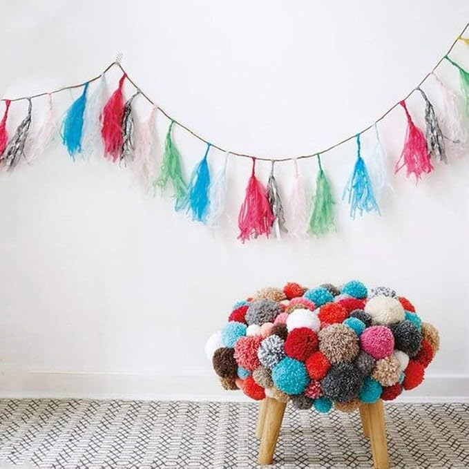 Knewmart Pompom Maker,4 Sizes Pom pom Makers for Fluff Ball Weaver Needle Craft DIY Wool Knitting Craft Tool Set Decoration (5)