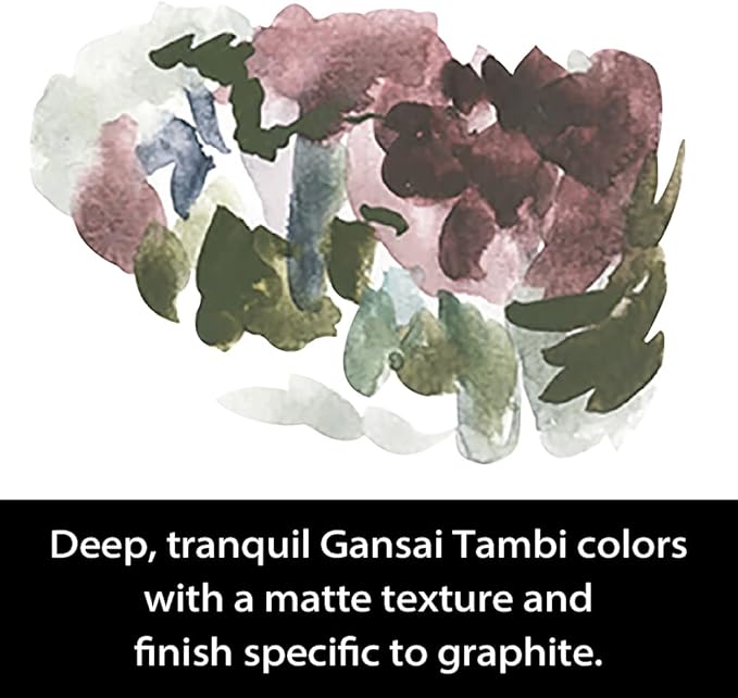 Kuretake GANSAI TAMBI GRAPHITE COLORS, 6 colors set, Watercolor paint for Professional, for artists and crafters,Illustrations, Drawing, Lettering, Made in Japan