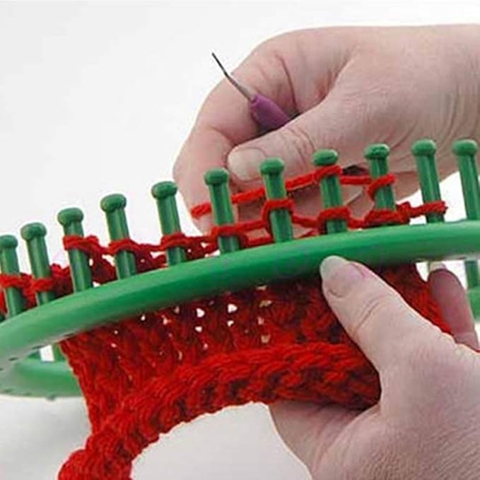 JapanAmStore Round Knitting Loom Plastic Circle Knitting Hat Knitter Yarn Needles Hook DIY Hats Scarves (23cm)