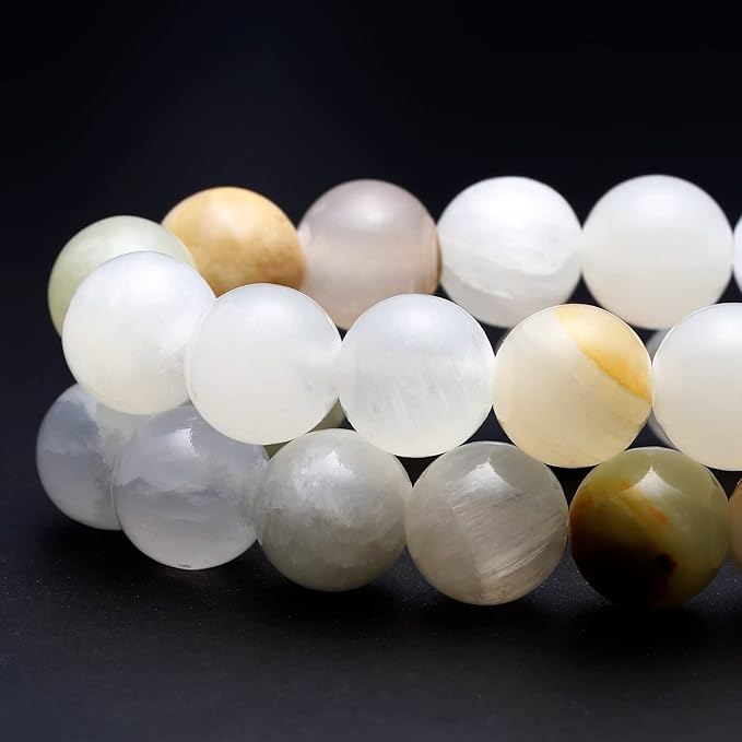 youngbling natural gemstone beads for jewelry making,8mm flower jade polished round smooth stone beads for bracelet necklace 15 inch