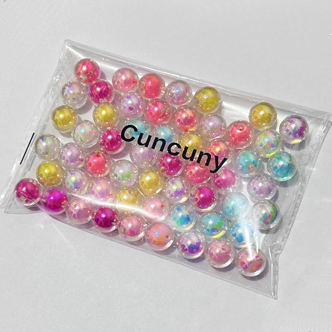Acrylic Round Mixed 56pcs Loose Beads DIY Craft Embellishment