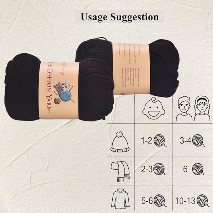 Acrylic Coffee Yarn for Crocheting - Brown Hand Knitting Thread - Coffee Weaving DIY Bulk Yarns - 10Balls 17.6 Ounces Large for Beginners