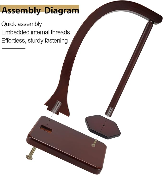 Yarn Holder for Crocheting and Knitting - Magnetic Wooden Yarn Holder Spinner, Ideal for Crochet Accessories, Knitting Accessories, Cool Gifts for Crocheters and Knitting Lovers （Burgundy）