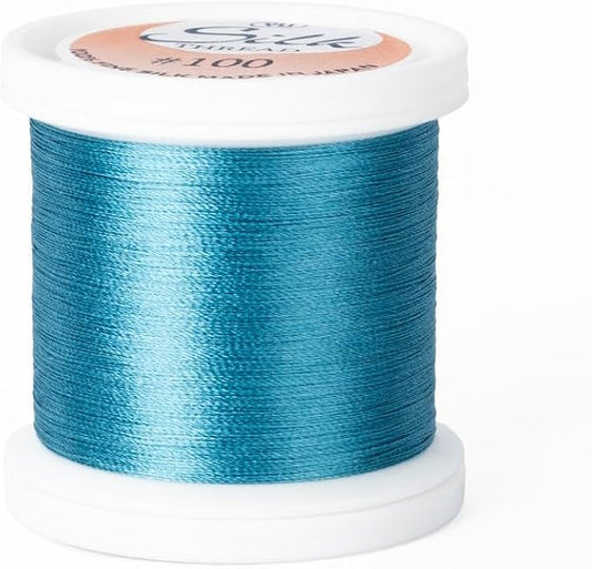 YLI Threads Silk Thread – 100 wt Fine Japanese Silk for Appliqué, EPP, and Quilting - Sky Blue