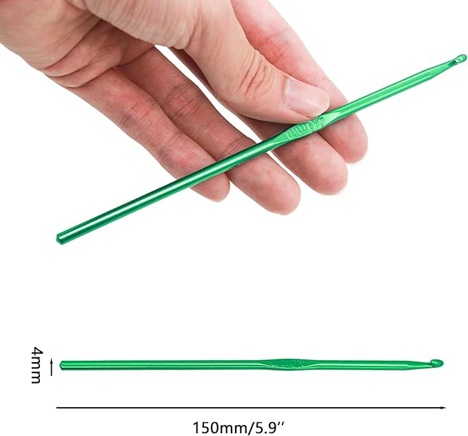 20PCS Aluminum Crochet Hook，Crochet Hook for DIY Craft,Aluminum Knitting Needles Craft Yarn,Crochet Needles for Knitting Scarf,Great Gift for Crochet Beginner，4.0mm US Size G (Size 6) Knitting Needles