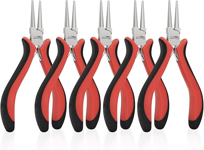houseran round nose pliers for jewelry making, wire shaping, beading, jewelry repair
