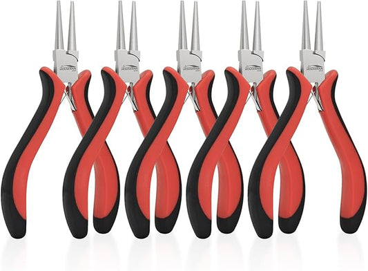 houseran round nose pliers for jewelry making, wire shaping, beading, jewelry repair