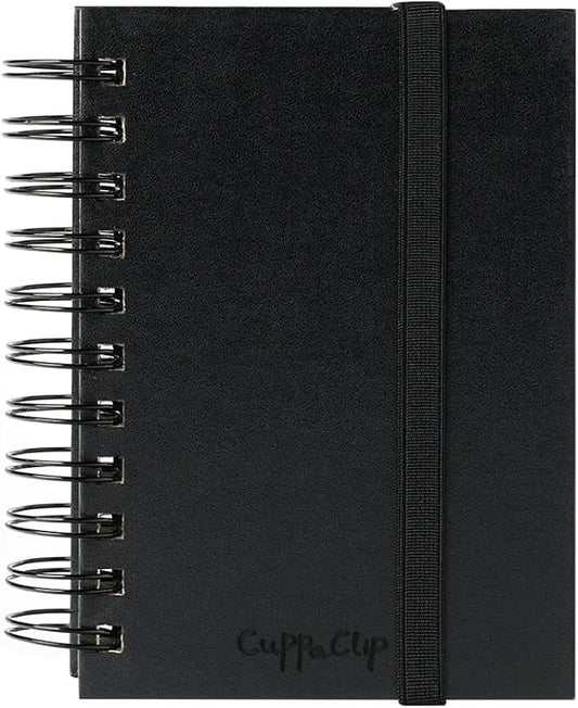 CuppaClip Sketch Book Hardcover Drawing Pad 300GSM Acid-Free Paper Spiral Bound Sketchbook 50 Sheets/100 Pages Art Supplies (Spiral Binding, 4x5.9in)