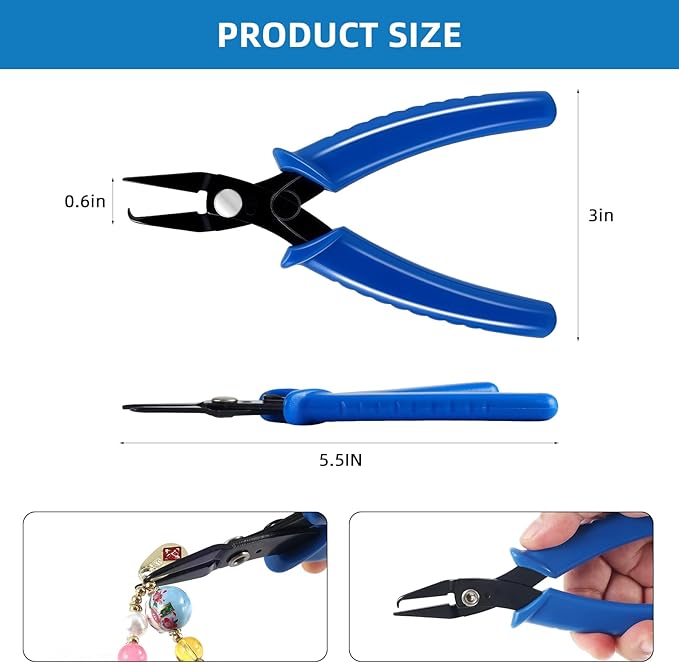 Split Ring Pliers Jewelry Making Tools Jump Ring Opener Tool Keychain Pliers for Opening Split Rings Jump Rings Jewelry Plier for Bracelet Fishing Beading DIY Craft Jewelry Making Supplies