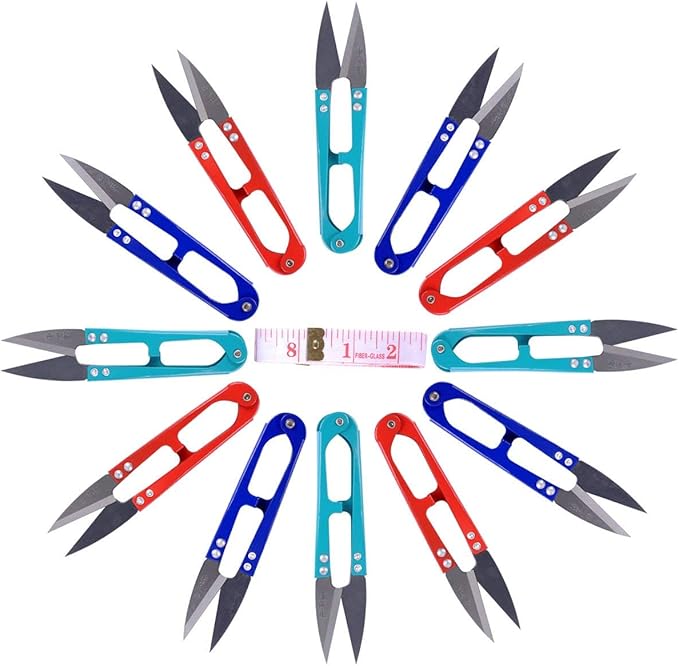 UCEC 4.2 Inch Thread Snips, Crochet Small Sewing Scissors Yarn Scissor Small Mini Scissors Thread Cutter Thread Snips for Sewing Embroidery Knitting, 12 Pack