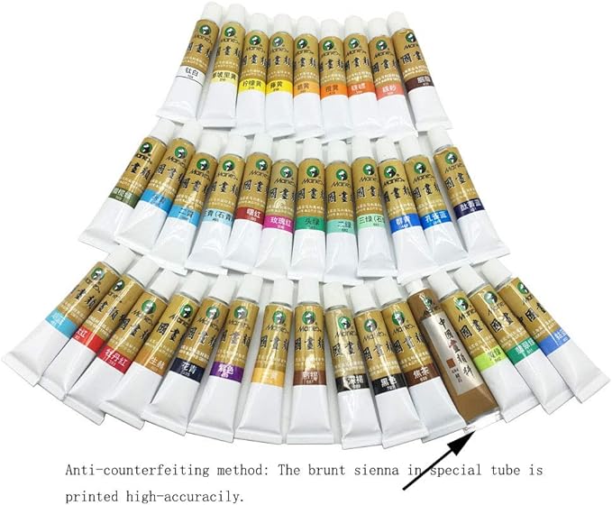 Easyou Marie Chinese Painting Color Tubes Pigment Water Color Big Size Watercolor Set 12mlx36colors