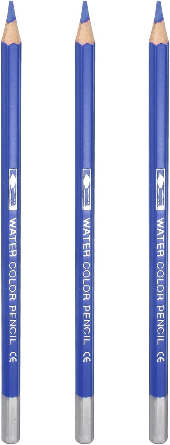 PATIKIL Watercolor Pencils, Ultramarine Color Pencil Set Sketch Coloring Drawing Colored Pencils Bulk Artist Drawing Supplies for Adult Coloring Book Blending, 3 Pcs