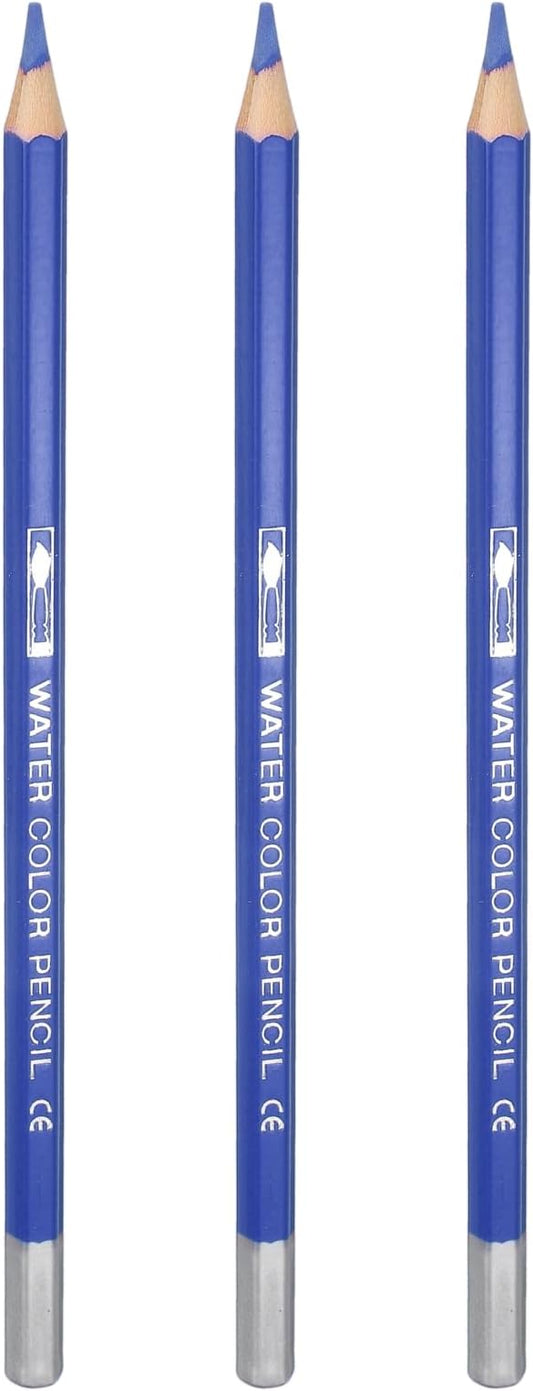 PATIKIL Watercolor Pencils, Ultramarine Color Pencil Set Sketch Coloring Drawing Colored Pencils Bulk Artist Drawing Supplies for Adult Coloring Book Blending, 3 Pcs
