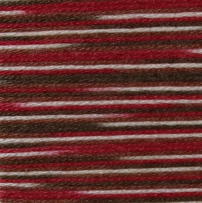 KCS Big skeins of 25 Meters Size 25 Color Variegated Cross Stitch Stranded Threads,6 skeins,4516