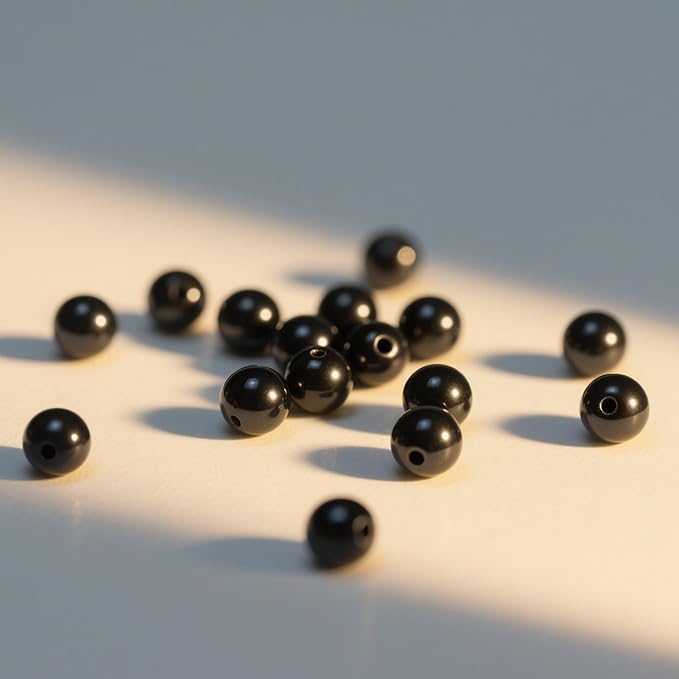 Laopottbeads 2000 Pcs Black 4MM Pearl Beads for Jewelry Making Round Pearl DIY Kit for Bracelets, Earrings, Necklaces & Anklets