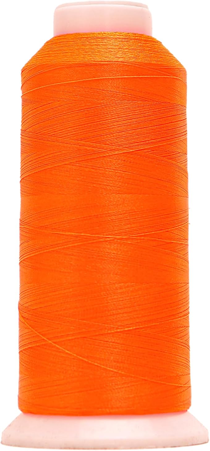 High Tenacity Polyester Embroidery Machine Thread 40WT(120D/2) 4000M Per Spool for Commercial and Domestic Embroidery Machine (Fluorescent Orange-1946)