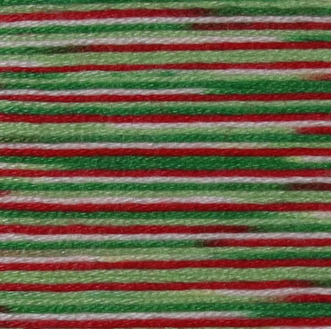 KCS Big skeins of 25 Meters Size 25 Color Variegated Cross Stitch Stranded Threads,6 skeins,4520