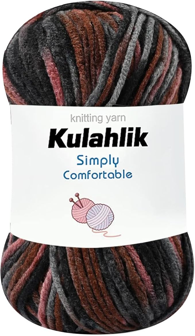 50g(1x50g) Acrylic Yarn for Crocheting and Knitting, Colorful Gradient Yarn Thread, 1 Rolls Skeins, Multicolor Hilo Acrílico, Perfect for DIY Crafts Project
