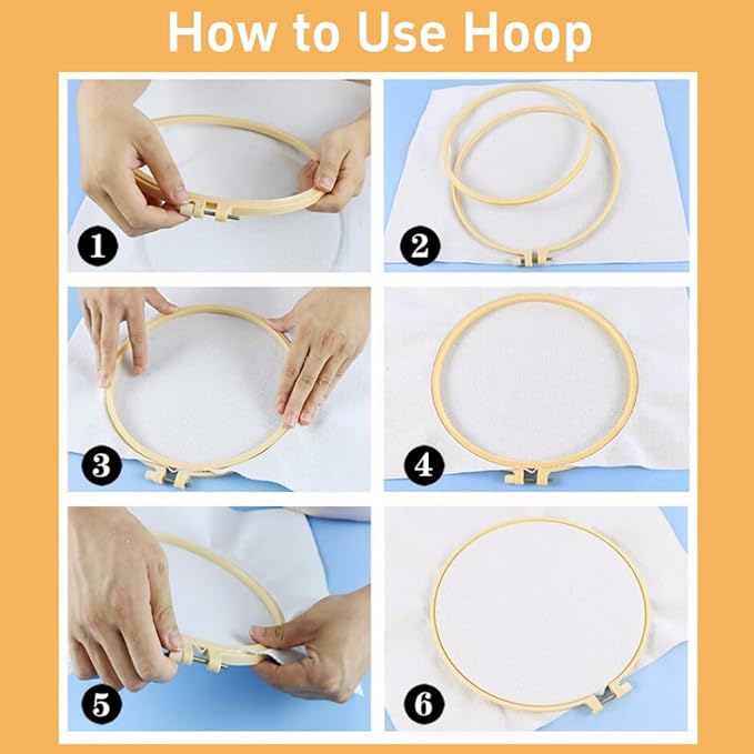DIY Punch Needle Kits Red Mushroom with GreenBackground Easy for Beginners Punch Needle Yarn Starter Embroidery Set for Craft Lovers with Hoop for Home Decoration 20x20cm(5)