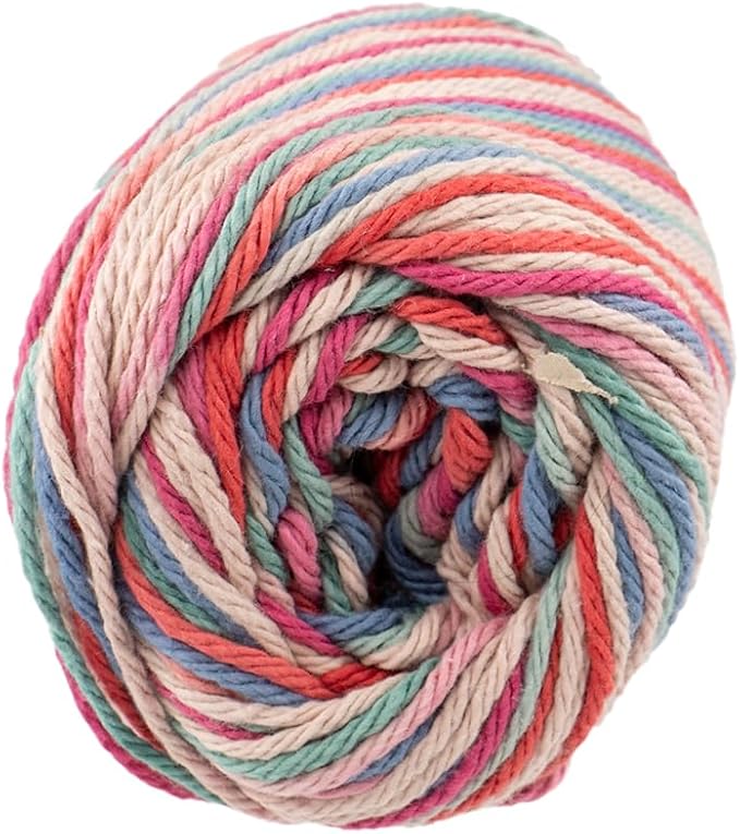 3 Pack 100% Cotton Yarn - Size 4 Medium Weight - Perfect for Crafting, Clothing, Accessories and More!
