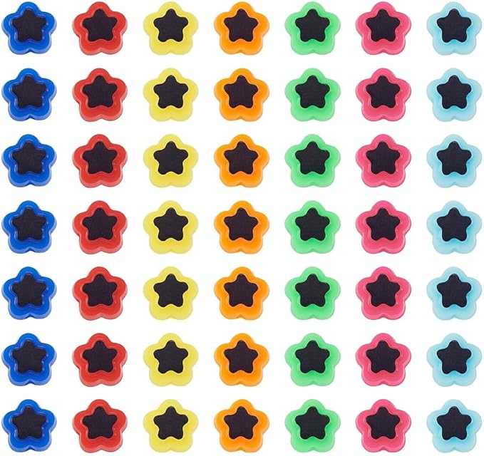 FASHEWELRY 420Pcs Acrylic Star Beads Colored Kawaii Star Pony Beads Bulk Rainbow Cute Bracelet Loose Beads for DIY Craft Necklace Jewelry Making