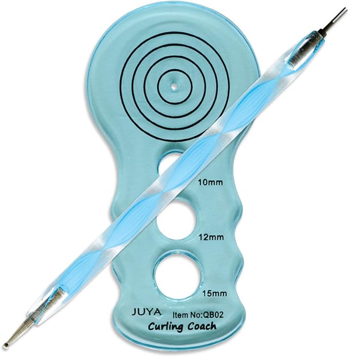 JUYA Paper Quilling Kits with 30 Colors 600 Strips and 8 Tools (Paper Width:3mm, Blue Tools)
