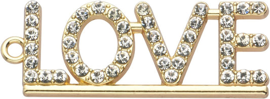 Pack of 20 Rhinestone Charms Gold Plated Pendants Pave Crystal Accessories for Necklace Bracelet Jewelry Making DIY Crafting