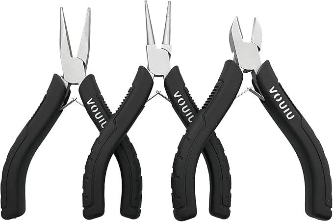vouiu 3-piece jewelry pliers set jewelry making tools