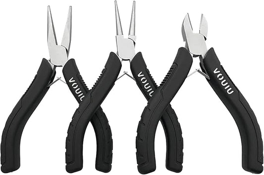 vouiu 3-piece jewelry pliers set jewelry making tools