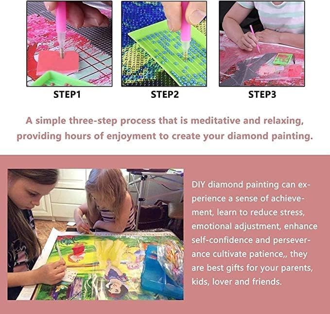 EIBEILI Dragonfly Diamond Art Painting Kits for Adults - Full Drill Diamond Paintings for Beginners, Round 5D Paint with Diamonds Pictures Gem Art Painting Kits DIY Adult Crafts Kits 12x12inch