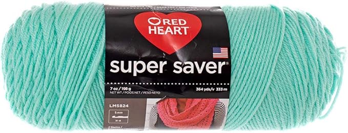 Craft County Size 4 (Medium) 100% Acrylic Fiber Yarn – Variety of Color and Pattern Options – Great for Crochet, Knitting, and Weaving (Minty)